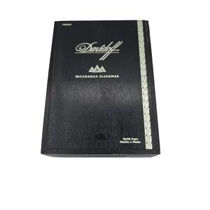 Davidoff Nicaragua Diademas Empty Wooden Cigar Box Black Cabinet Case 12 Count
